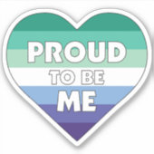 Trots Me LGBTQ Gay Mannen Pride Heart Sticker (Voorkant)