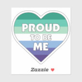 Trots Me LGBTQ Gay Mannen Pride Heart Sticker (Vel)