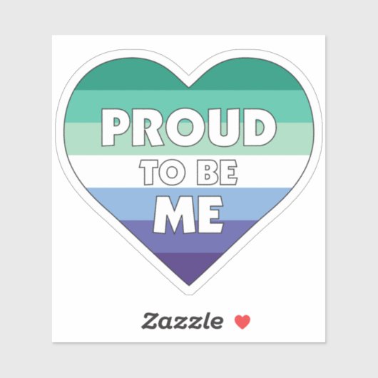 Trots Me LGBTQ Gay Mannen Pride Heart Sticker (Vel)