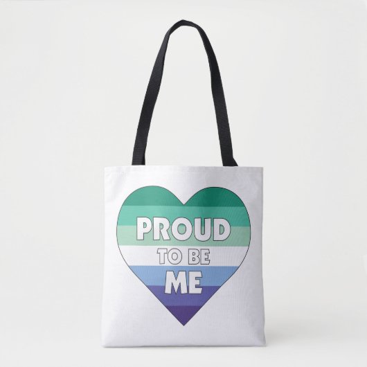 Trots Me LGBTQ Gay Mannen Pride Heart Tote Bag (Voorkant)