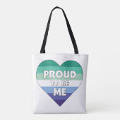 Trots Me LGBTQ Gay Mannen Pride Heart Tote Bag (Achterkant)