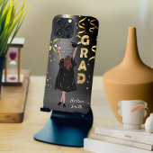 Trots Meisje Afstuderen Zwart en Goud Modern Custo Case-Mate iPhone Case
