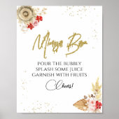 Trots Meisje Boho Cocktail Vergulde Mimosa Bar Bor Poster (Voorkant)