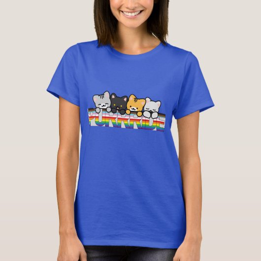 Trots met katten t-shirt (Voorkant)