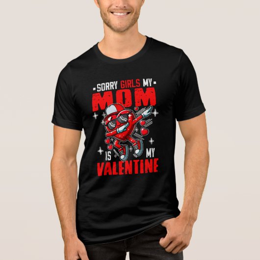 Trots mijn moeder is mijn Valentijnsdag die het ha Tri-Blend Shirt (Voorkant)