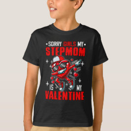 Trots mijn stiefmoeder is mijn Valentijn dabbing h T-shirt