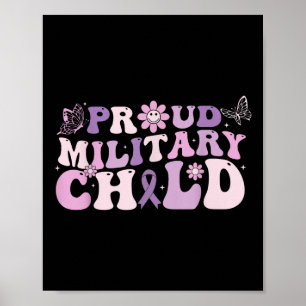 Trots militair kind Paarse voor Kinder T Poster
