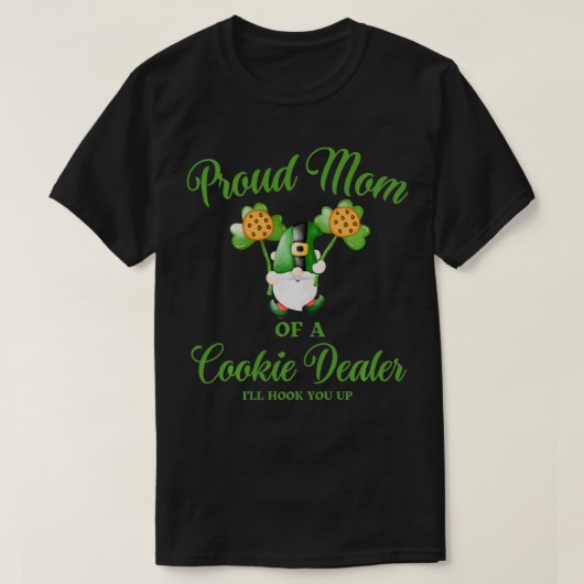 Trots Moeder Matching cookie dealer meisje St Patr T-shirt (Design voorkant)