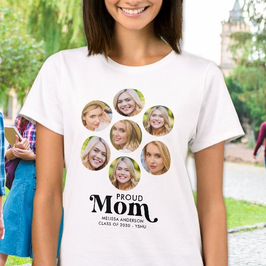 Trots MOM Modern Custom 7 Fotocollage Afstuderen T-shirt