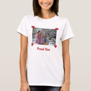 Trots Nan Love Nana Grootmoeder Harten Foto T-shir T-shirt