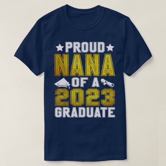 Trots Nana van een 2023 Afstuderen senior Afstuder T-shirt (Design voorkant)