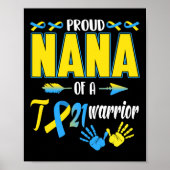 Trots Nana van T21 Warrior Down Syndrome Awareness Poster (Voorkant)