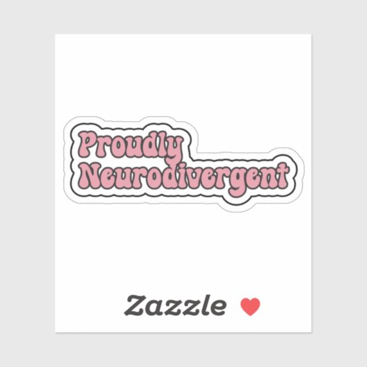 Trots neurodivergent roze neurodiversiteit sticker (Vel)