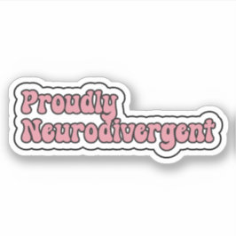 Trots neurodivergent roze neurodiversiteit sticker