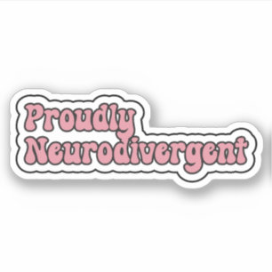 Trots neurodivergent roze neurodiversiteit sticker