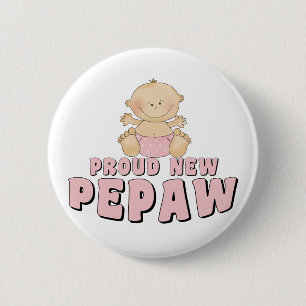 TROTS NIEUWE Pepaw Jongen Ronde Button 5,7 Cm