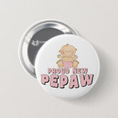 TROTS NIEUWE Pepaw Jongen Ronde Button 5,7 Cm (Voorkant /achterkant)