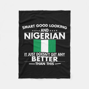 Trots Nigeria Vlag Nigeria Erfgoed Wortels Mannen  Fleece Deken