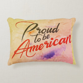 "Trots om Amerikaan te zijn. Accent Kussen