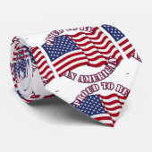 trots om Amerikaan te zijn met Amerikaanse vlag Stropdas (Opgerold)