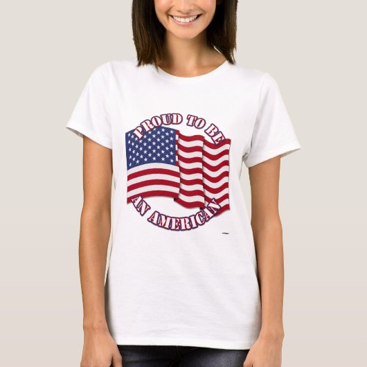 trots om Amerikaan te zijn met Amerikaanse vlag T-shirt (Voorkant)