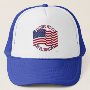 trots om Amerikaan te zijn met Amerikaanse vlag Trucker Pet