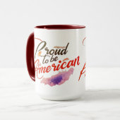 "Trots om Amerikaan te zijn. Mok (Voorkant links)