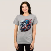 Trots om Amerikaan te zijn | Patriottisch USA T-sh Tri-Blend Shirt (Voorkant volledig)