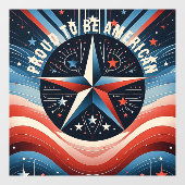 Trots om Amerikaans onafhankelijkheidsdag patriott Raamsticker (Vel)