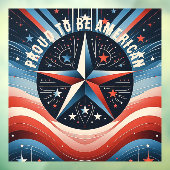 Trots om Amerikaans onafhankelijkheidsdag patriott Raamsticker (Vel 3)