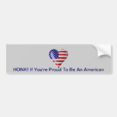 trots om Amerikaans te zijn Bumpersticker (Voorkant)