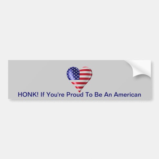 trots om Amerikaans te zijn Bumpersticker (Voorkant)