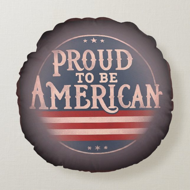 "Trots om Amerikaans te zijn Rond Kussen (Voorkant)