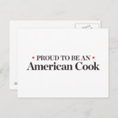 Trots om Amerikaanse Cook te zijn Briefkaart (Voorkant / Achterkant)