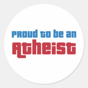 Trots om atheïst te zijn ronde sticker