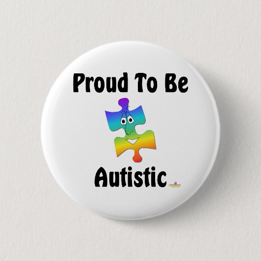 Trots om autistisch te zijn ronde button 5,7 cm (Voorkant)