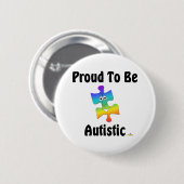 Trots om autistisch te zijn ronde button 5,7 cm (Voorkant /achterkant)