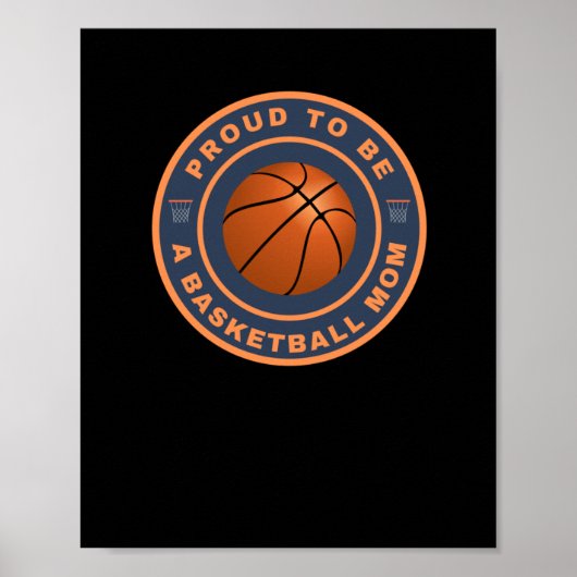Trots om basketbalmoeder te zijn poster (Voorkant)