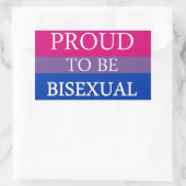 Trots om biseksueel te zijn rechthoekige sticker (Tas)