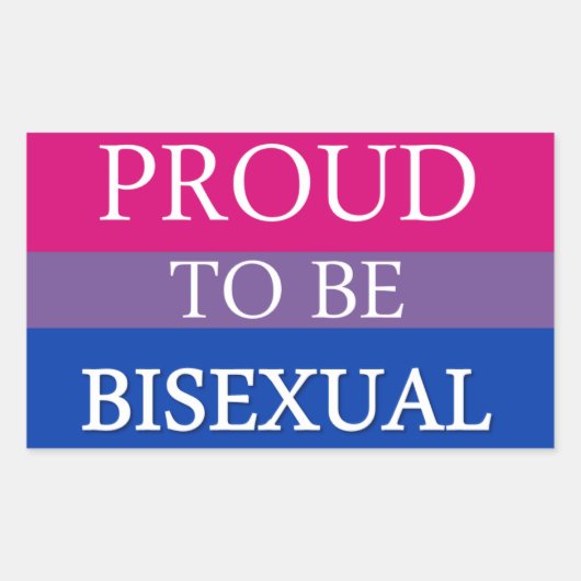 Trots om biseksueel te zijn rechthoekige sticker (Voorkant)