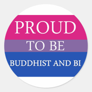 Trots om Boeddhist en Bi te zijn Ronde Sticker