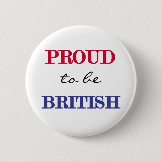 trots om Brits te zijn Ronde Button 5,7 Cm (Voorkant)