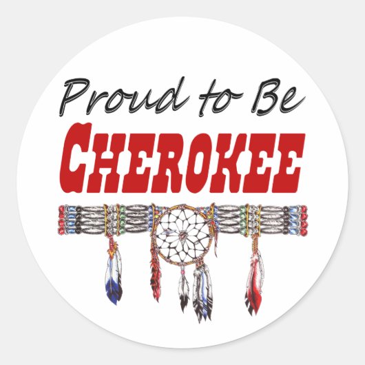 Trots om Cherokee Window Decal of Stickers zijn (Voorkant)