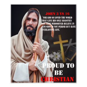 Trots om Christelijk Bijbelcitaat te zijn Foto Afdruk