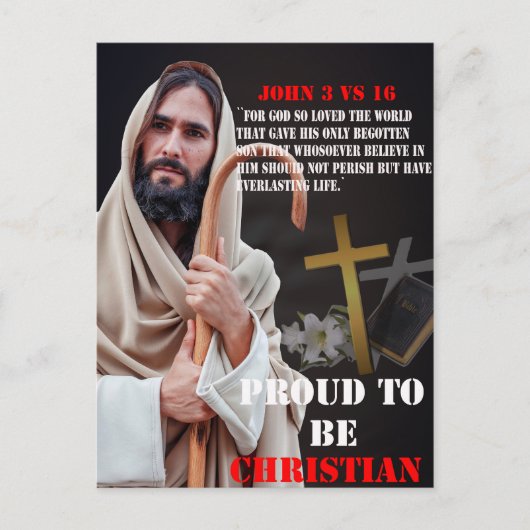 Trots om Christelijk te zijn Briefkaart (Voorkant)