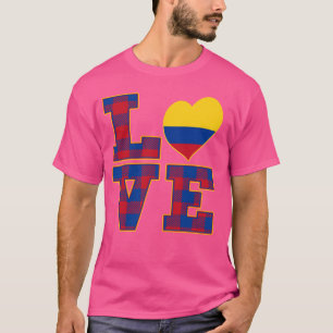 Trots om Colombiaan te zijn Ik hou van Colombia Fl T-shirt