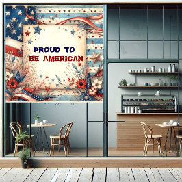 Trots om de Amerikaanse Onafhankelijkheidsdag Shab Raamsticker