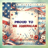 Trots om de Amerikaanse Onafhankelijkheidsdag Shab Raamsticker (Vel 3)