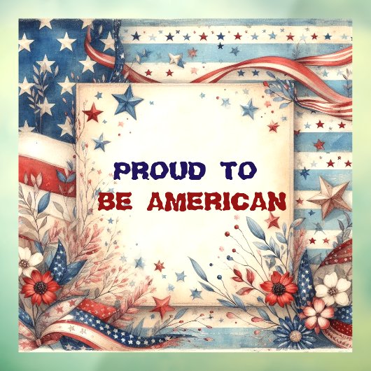 Trots om de Amerikaanse Onafhankelijkheidsdag Shab Raamsticker (Vel 3)