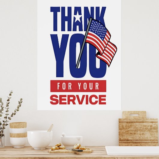 Trots om de veteranen van Amerika te eren Poster (Keuken)